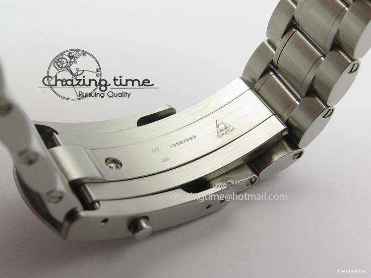 0315 Effortless Speedmaster Apollo 11 On SS Bracelet Manual Winding Chrono Movement 8225